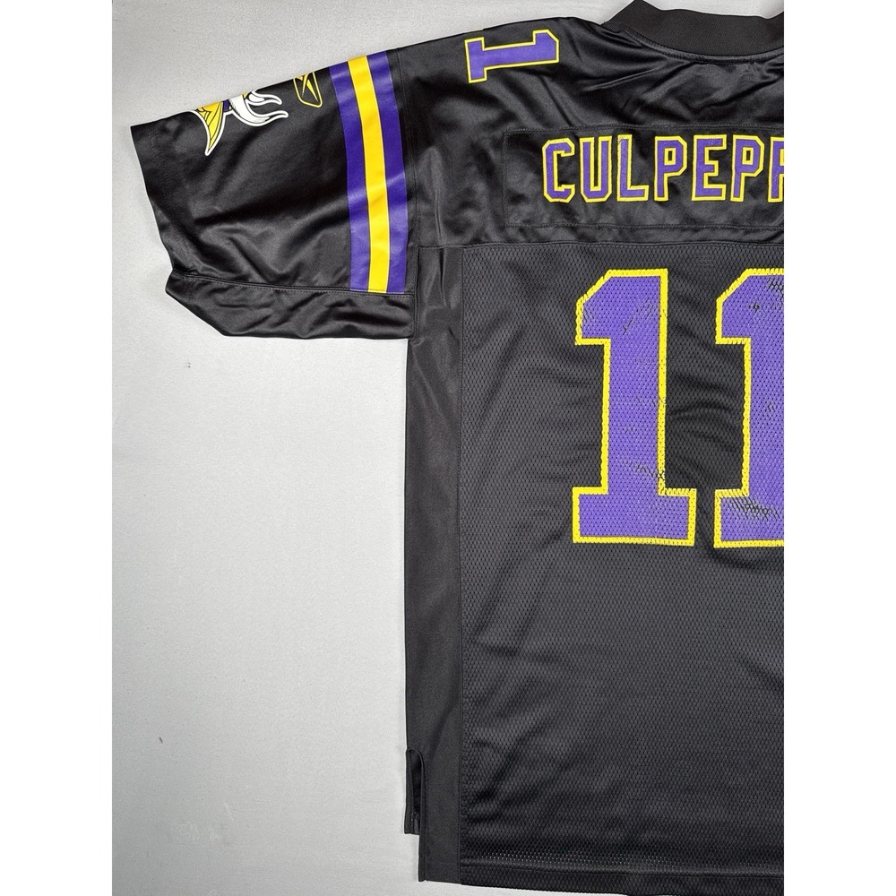 Minnesota Vikings #11 Daunte Culpepper 2004 Black Alternate Jersey Reebok NFL L - Picture 10 of 16
